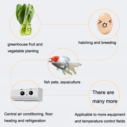 W-1213 Intelligent Digital Display Fish Tank Climbing Pet Thermostat Planting Hatch Breeding Temperature Controller, W-1213