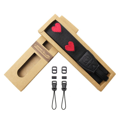 Embroidered Heart Pattern SLR Camera Strap Mirrorless Camera Love Lanyard