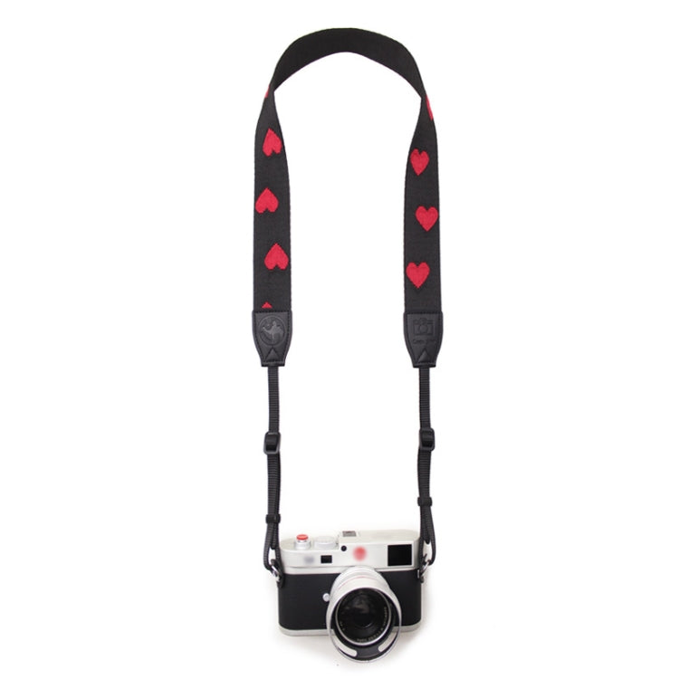 Embroidered Heart Pattern SLR Camera Strap Mirrorless Camera Love Lanyard