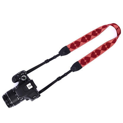 Embroidered Heart Pattern SLR Camera Strap Mirrorless Camera Love Lanyard