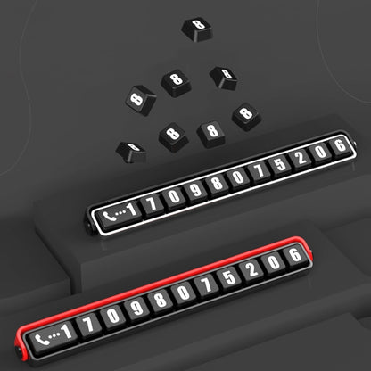 Aluminum Alloy Temporary Parking Number Plate Interior Decoration
