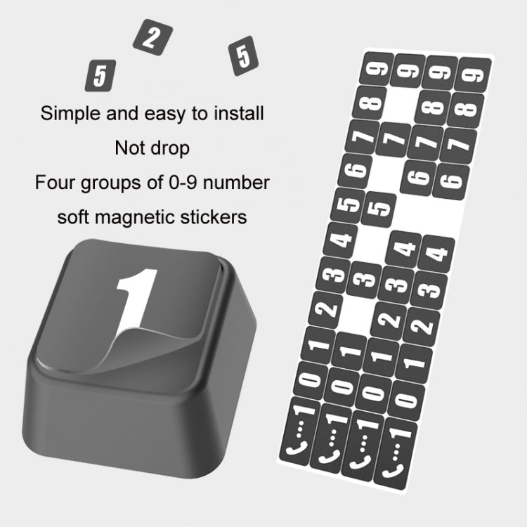 Aluminum Alloy Temporary Parking Number Plate Interior Decoration