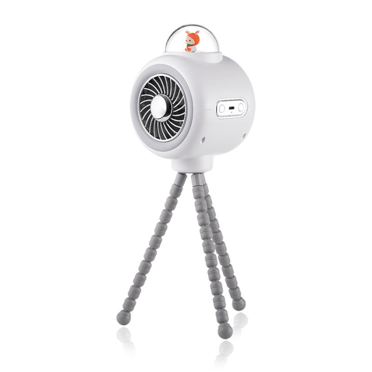 Baby Stroller Fan Home Mute Outdoor Cooling Portable Rabbit Octopus Fan, With Shake Head (White), Without Shake Head (White), Without Shake Head (Pink)