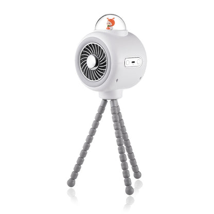Baby Stroller Fan Home Mute Outdoor Cooling Portable Rabbit Octopus Fan, With Shake Head (White), Without Shake Head (White), Without Shake Head (Pink)