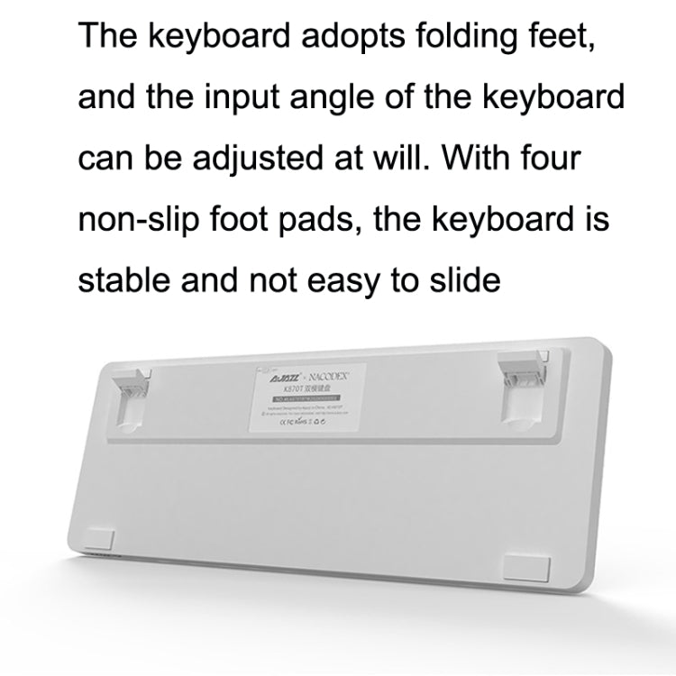 Ajazz K870T 87-Key Hot Swap Bluetooth/Wired Dual Mode RGB Backlight Office Game Mechanical Keyboard, Hot Swap Tea Shaft (Black), Hot Swap Red Shaft (White), Hot Swap Red Shaft (Black), Hot Swap Green Shaft (Black), Hot Swap Green Shaft (White)...