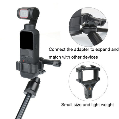 RCSTQ for DJI Pocket 2 Expansion Adapter Holder Camera Fixed Connection Accessories, Black, Bracket+Adapter