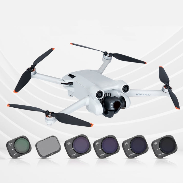 For DJI Mini 3 Pro RCSTQ PL Filters Drone Accessoires, ND8/PL, ND16/PL, ND32/PL, ND64/PL, 4 In 1 ND/PL 8/16/32/64, 6 In 1 UV+CPL+ND/PL 8/16/32/64