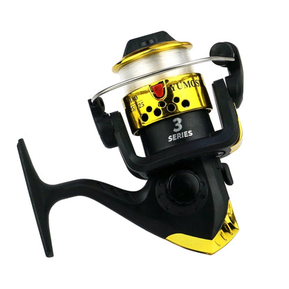 YUMOSHI JL200 Spinning Reel With Line, With Line(Electroplated Green), With Line(Electroplated Blue), With Line(Electroplated Yellow), With Line(Electroplated Red), With Line(Electroplated Silver)