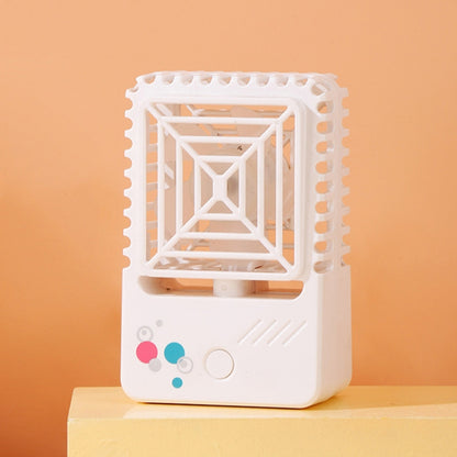 820 Mini Desktop USB Charging Fan Handheld Portable Dormitory Square Small Fan, 820 (Sky Blue), 820 (Milk White), 820 (Coral Pink), 820 (Forest Green)