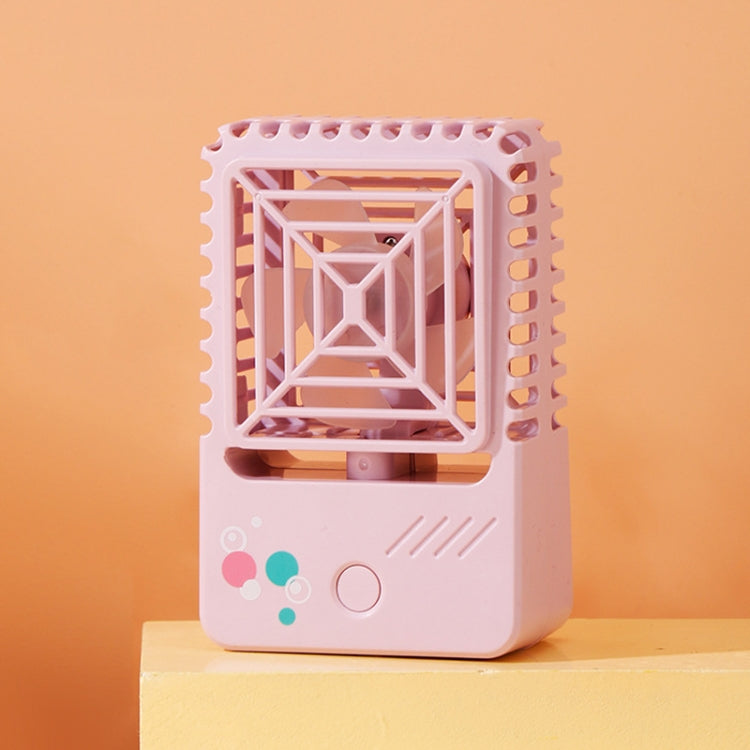 820 Mini Desktop USB Charging Fan Handheld Portable Dormitory Square Small Fan, 820 (Sky Blue), 820 (Milk White), 820 (Coral Pink), 820 (Forest Green)