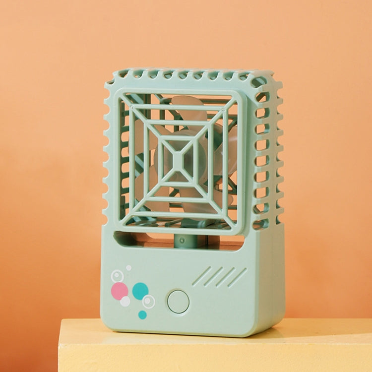 820 Mini Desktop USB Charging Fan Handheld Portable Dormitory Square Small Fan, 820 (Sky Blue), 820 (Milk White), 820 (Coral Pink), 820 (Forest Green)
