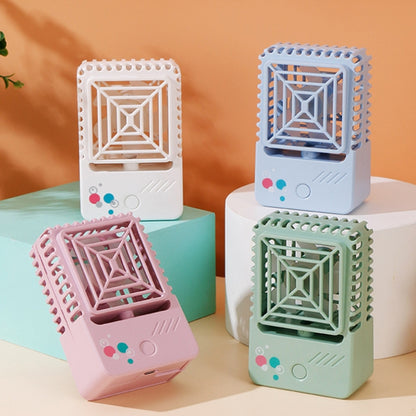 820 Mini Desktop USB Charging Fan Handheld Portable Dormitory Square Small Fan, 820 (Sky Blue), 820 (Milk White), 820 (Coral Pink), 820 (Forest Green)