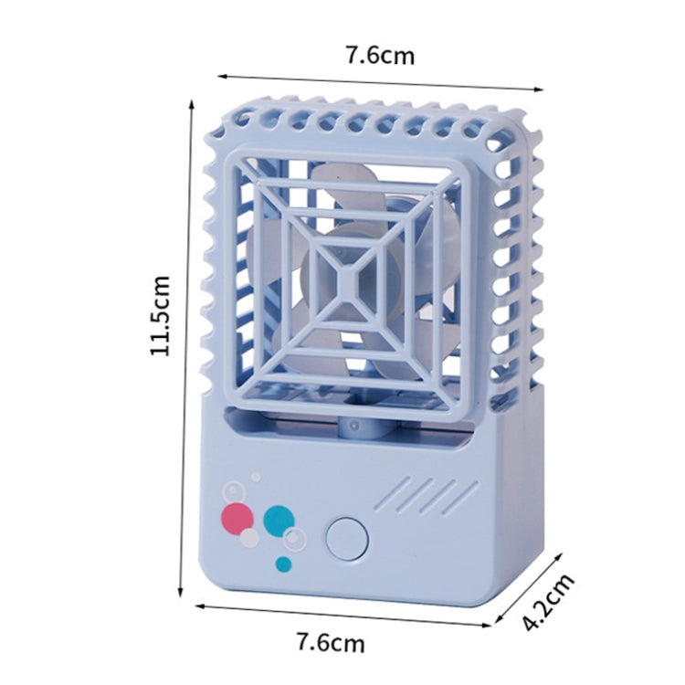 820 Mini Desktop USB Charging Fan Handheld Portable Dormitory Square Small Fan, 820 (Sky Blue), 820 (Milk White), 820 (Coral Pink), 820 (Forest Green)