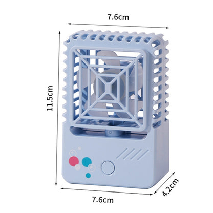 820 Mini Desktop USB Charging Fan Handheld Portable Dormitory Square Small Fan, 820 (Sky Blue), 820 (Milk White), 820 (Coral Pink), 820 (Forest Green)
