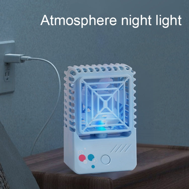 820 Mini Desktop USB Charging Fan Handheld Portable Dormitory Square Small Fan, 820 (Sky Blue), 820 (Milk White), 820 (Coral Pink), 820 (Forest Green)