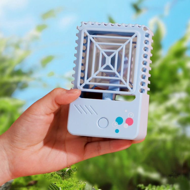 820 Mini Desktop USB Charging Fan Handheld Portable Dormitory Square Small Fan, 820 (Sky Blue), 820 (Milk White), 820 (Coral Pink), 820 (Forest Green)