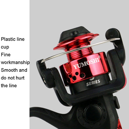 YUMOSHI JL200 Fishing Reel Without Line Plating Head Metal Movement Spinning Reel, Without Line (Electroplated Yellow), Without Line (Electroplated Silver), Without Line (Injection Black), Without Line (Electroplated Red)                               ...