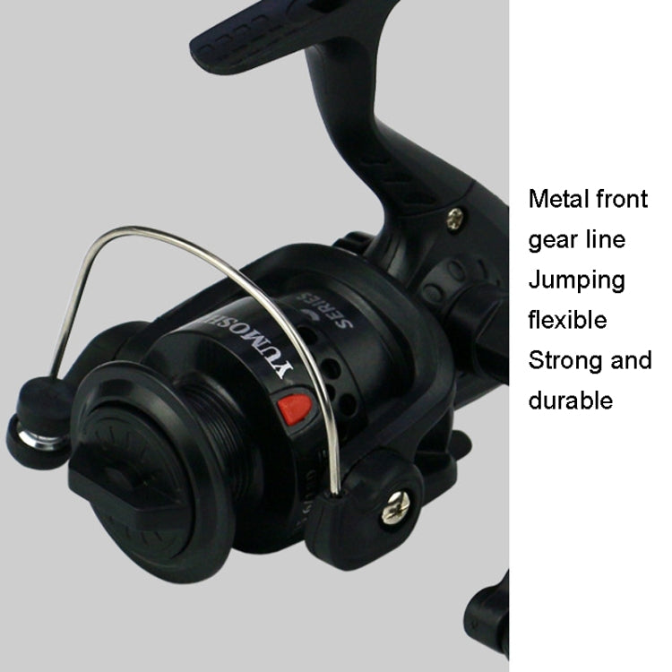 YUMOSHI JL200 Fishing Reel Without Line Plating Head Metal Movement Spinning Reel, Without Line (Electroplated Yellow), Without Line (Electroplated Silver), Without Line (Injection Black), Without Line (Electroplated Red)                               ...