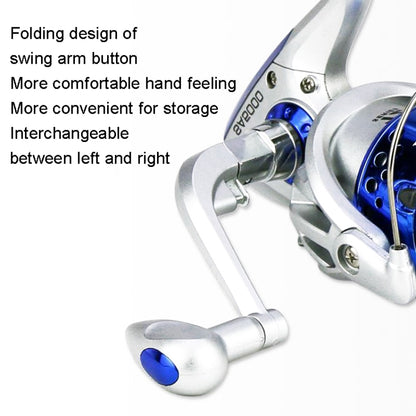 YUMOSHI SA Series Spinning Reel Plastic Head Fishing Reel Fishing Rod Reel, SA1000, SA2000, SA3000, SA4000, SA5000, SA6000, SA7000