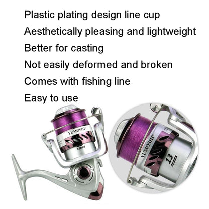 YUMOSHI YK Series Plastic Plating Fishing Line Reel, YK2000, YK3000, YK4000, YK6000, YK7000