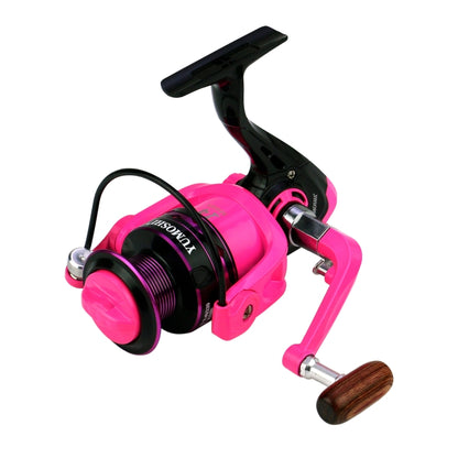 Spinning Wheel Metal Wire Cup Fishing Wheel, YUMOSHI OE2000 (Pink), YUMOSHI OE3000 (Pink), YUMOSHI OE4000 (Pink), YUMOSHI OE5000 (Pink), YUMOSHI OE6000 (Pink), YUMOSHI OE7000 (Pink)