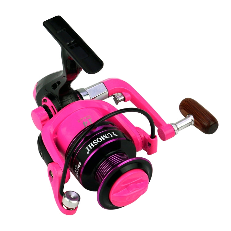 Spinning Wheel Metal Wire Cup Fishing Wheel, YUMOSHI OE2000 (Pink), YUMOSHI OE3000 (Pink), YUMOSHI OE4000 (Pink), YUMOSHI OE5000 (Pink), YUMOSHI OE6000 (Pink), YUMOSHI OE7000 (Pink)