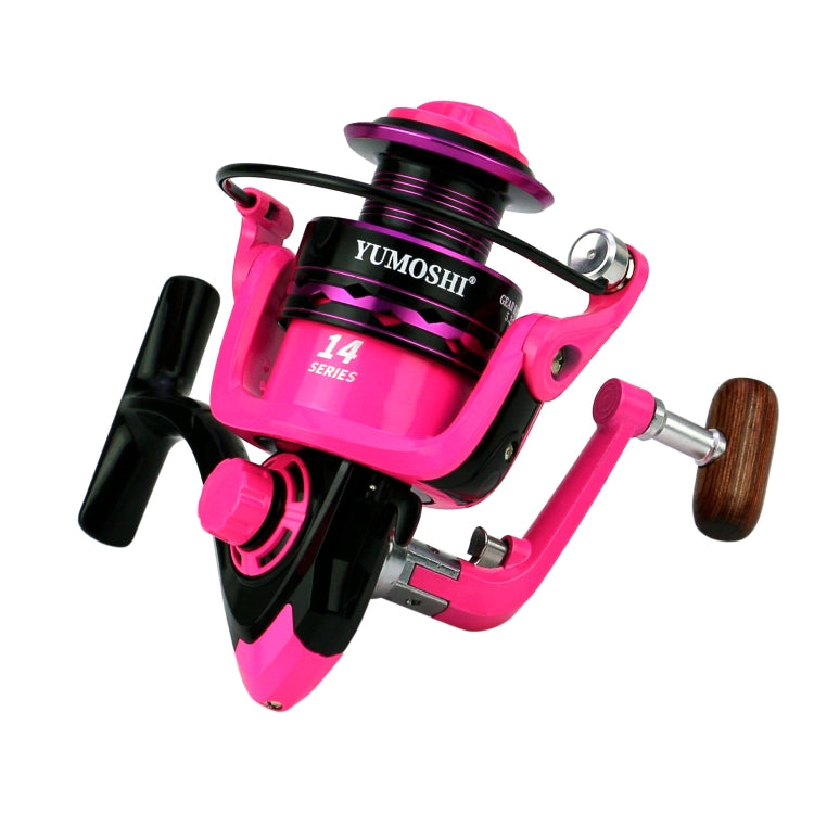 Spinning Wheel Metal Wire Cup Fishing Wheel, YUMOSHI OE2000 (Pink), YUMOSHI OE3000 (Pink), YUMOSHI OE4000 (Pink), YUMOSHI OE5000 (Pink), YUMOSHI OE6000 (Pink), YUMOSHI OE7000 (Pink)