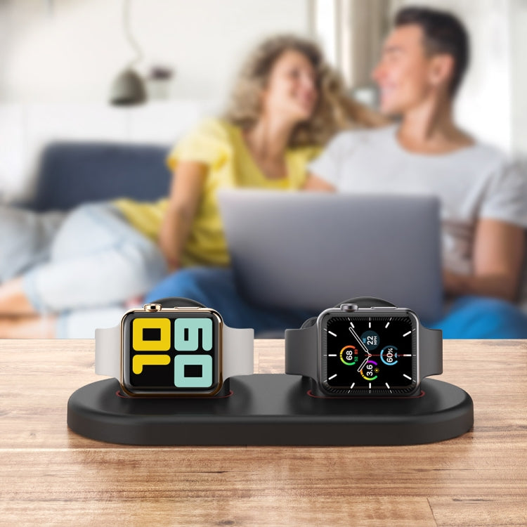For Apple Watch / Earphone AhaStyle PT116 Universal Plastic Stand Dual Charging Storage Base
