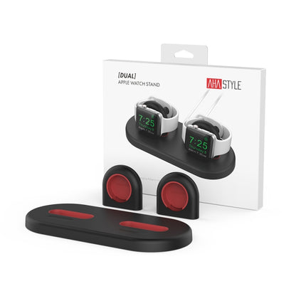 For Apple Watch / Earphone AhaStyle PT116 Universal Plastic Stand Dual Charging Storage Base