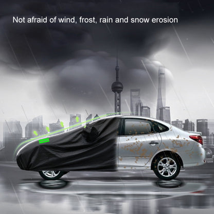 190T Silver Coated Cloth Car Rain Sun Protection Car Cover with Reflective Strip, S, M, L, XL, XXL, Y-M, Y-L, Y-XL
