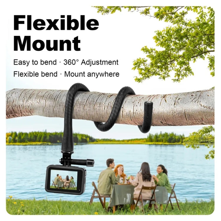 TELESIN Flexible Mount Bracket Octopus Tripod For Mini Action Camera and Mobile Phone,Spec:, Only Bracket, With Phone Clip Kit