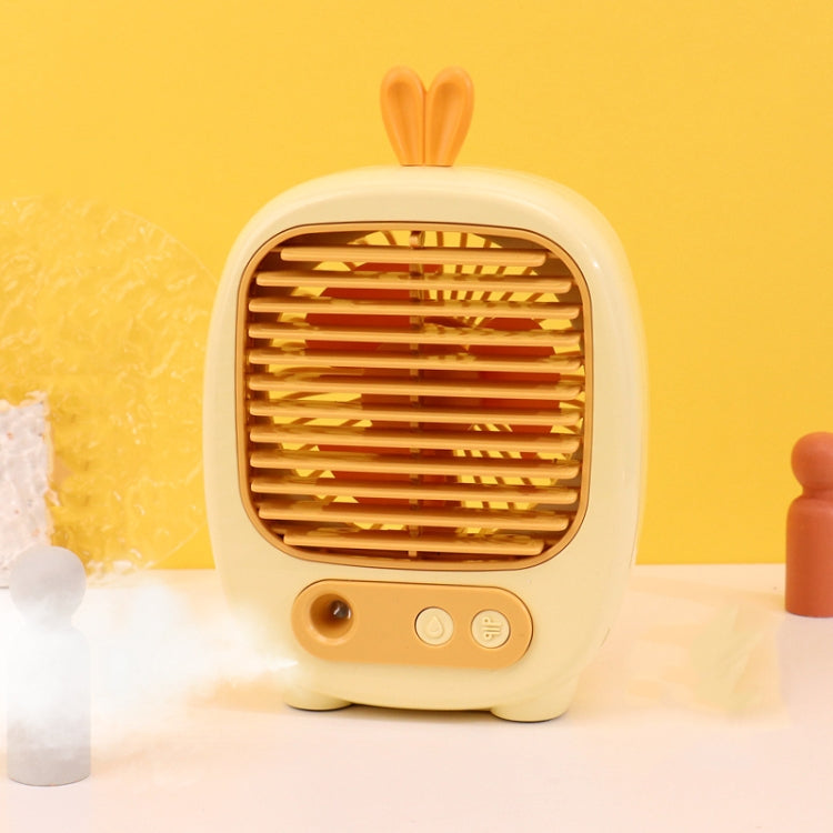 1315 Spray Humidification Hydrating Cartoon Fan USB Charging Desktop Fan