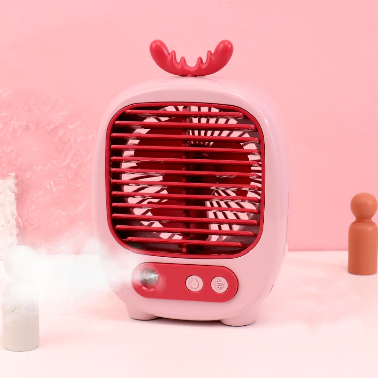 1315 Spray Humidification Hydrating Cartoon Fan USB Charging Desktop Fan
