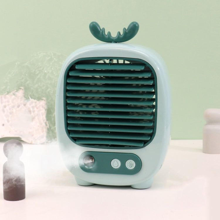 1315 Spray Humidification Hydrating Cartoon Fan USB Charging Desktop Fan