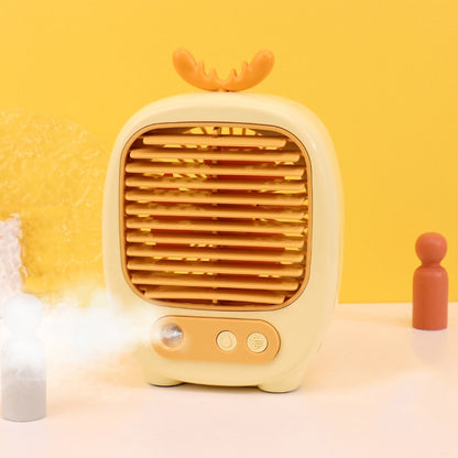 1315 Spray Humidification Hydrating Cartoon Fan USB Charging Desktop Fan