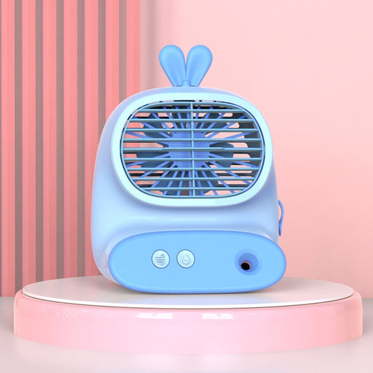 CS1319 Desktop Small Hydrating Spray Cartoon Fan Rechargeable Silent Humidifying Fan