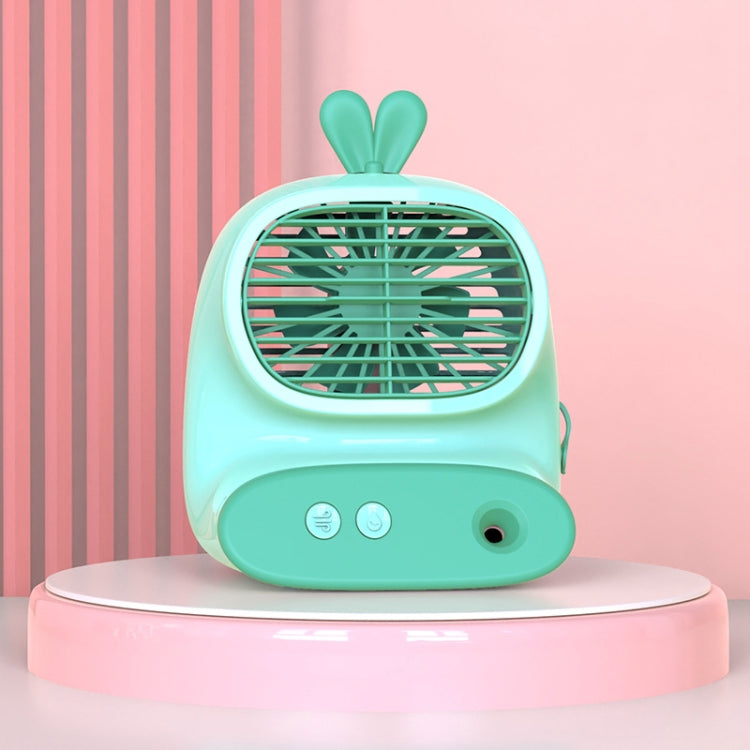 CS1319 Desktop Small Hydrating Spray Cartoon Fan Rechargeable Silent Humidifying Fan