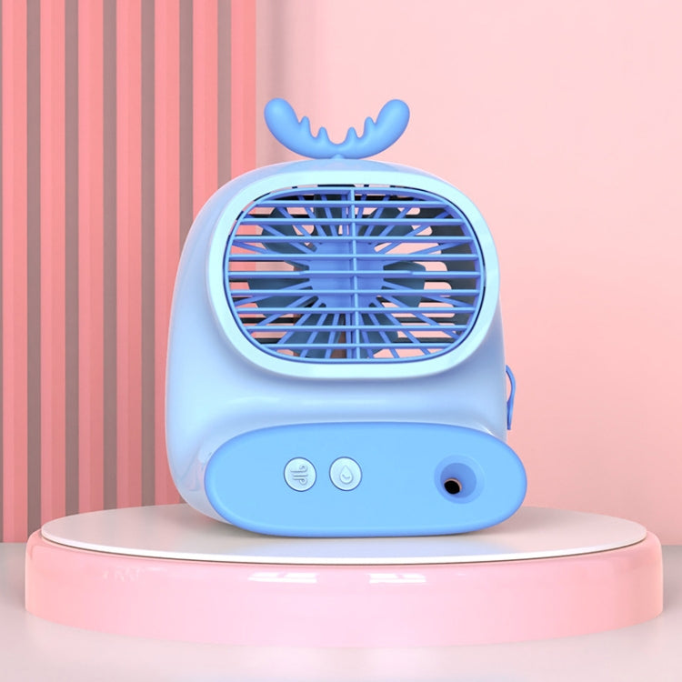 CS1319 Desktop Small Hydrating Spray Cartoon Fan Rechargeable Silent Humidifying Fan