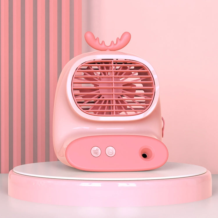 CS1319 Desktop Small Hydrating Spray Cartoon Fan Rechargeable Silent Humidifying Fan