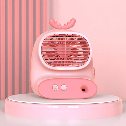 CS1319 Desktop Small Hydrating Spray Cartoon Fan Rechargeable Silent Humidifying Fan
