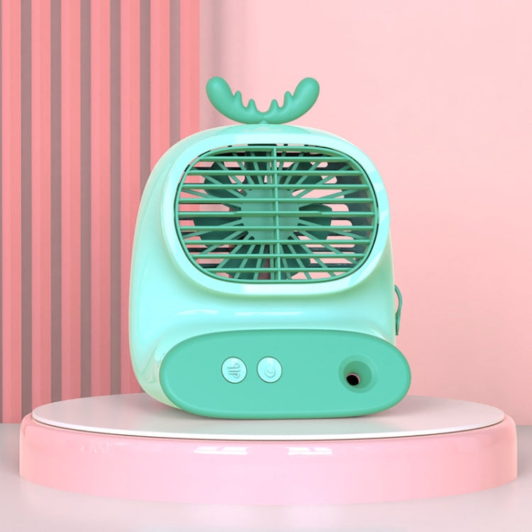 CS1319 Desktop Small Hydrating Spray Cartoon Fan Rechargeable Silent Humidifying Fan
