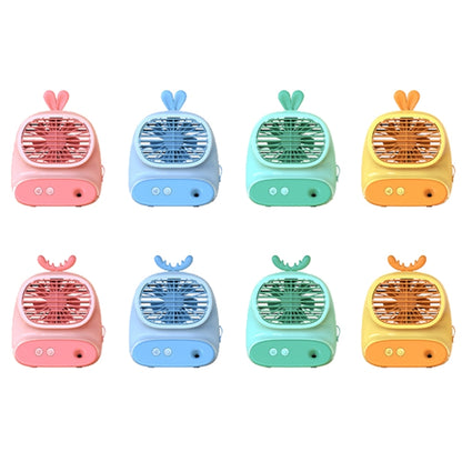 CS1319 Desktop Small Hydrating Spray Cartoon Fan Rechargeable Silent Humidifying Fan