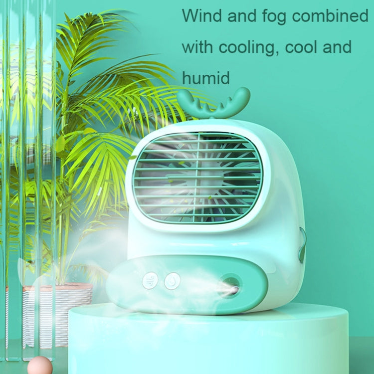 CS1319 Desktop Small Hydrating Spray Cartoon Fan Rechargeable Silent Humidifying Fan