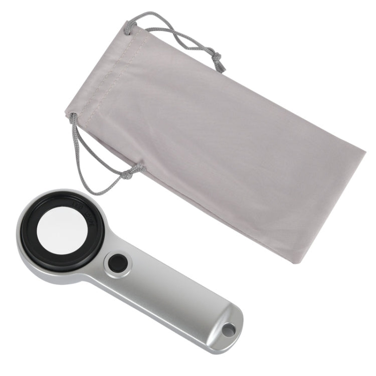 30X Handheld Rechargeable Jewelry Appraisal Magnifier LED Currency Detector Light