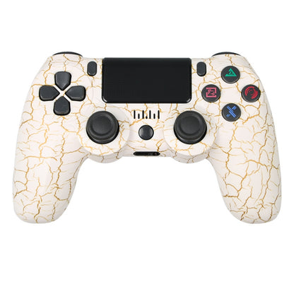 For PS4 Wireless Bluetooth Game Controller With Light Strip Dual Vibration Game Handle, White, Black, Red, Blue, Green, Rose Red, Letter, Line, Fire Ghost, Cartoon, Hulk, Skeleton, Gear, Lightning, Flame, Cloud, Burst, Wood Grain, Star Red             ...