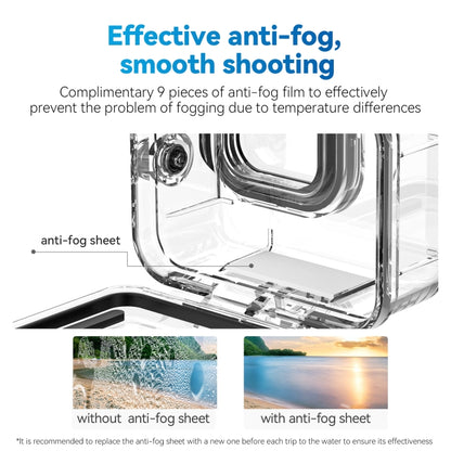For GoPro Hero11 Black / HERO10 Black / HERO9 Black TELESIN Waterproof Case Full Scene Anti-Fog Underwater Diving Housing, For GoPro Hero11 Black / HERO10 Black / HERO9 Black