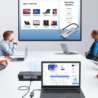 QGeeM UH03-1 USB3.0 Multifunctional Docking Station Type-C PD100W HUB, UH03-1 (3 in 1)