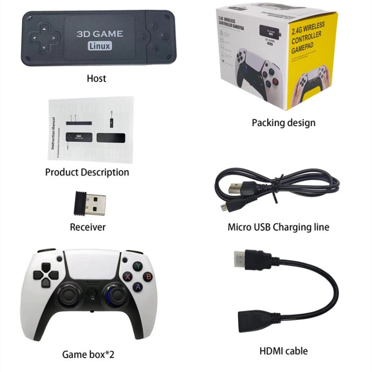 U9 PRO HDMI HD 2.4G Wireless PSP TV Double Game Console, U9 PRO 64G 10000+ Games, U9 PRO 128G 12000+ Games