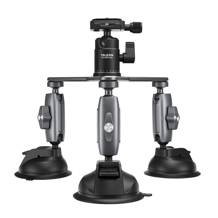 TELESIN Suction Cup Action Camera Tripod Mount for Car Holder Stand Bracket, TELESIN Triangle