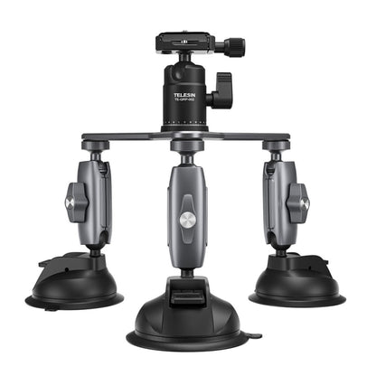 TELESIN Suction Cup Action Camera Tripod Mount for Car Holder Stand Bracket, TELESIN Triangle